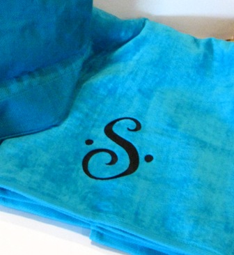 monogram beach towel